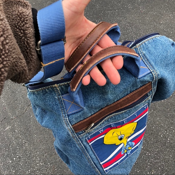 Vintage Tweety Bird Denim Shoulder Bag - Picture 3 of 5